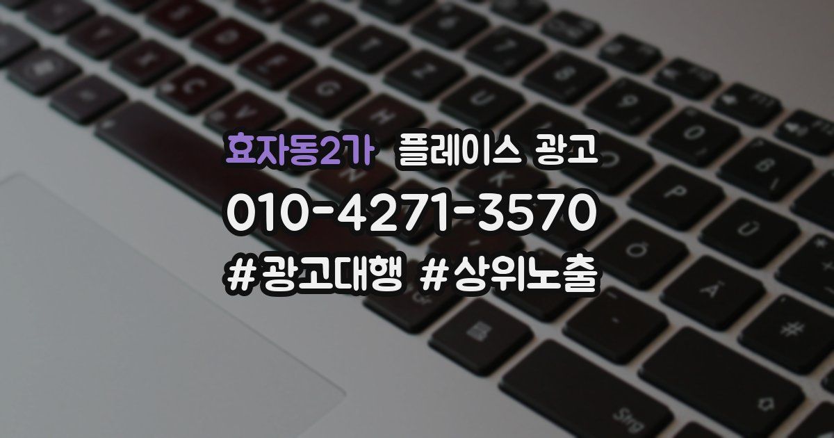효자동2가 플레이스 광고