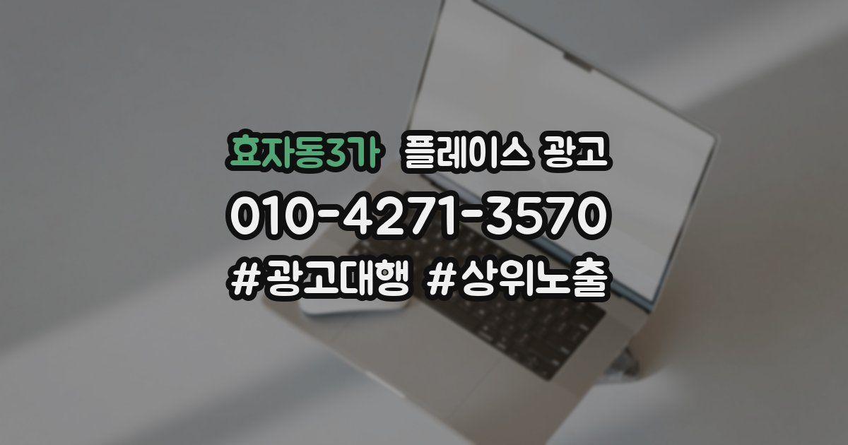 효자동3가 플레이스 광고
