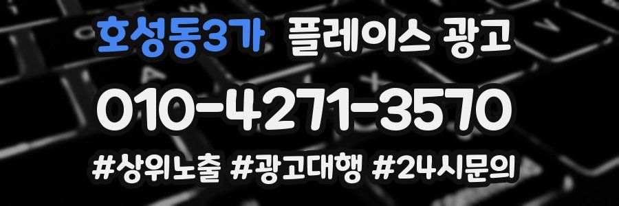 호성동3가 플레이스 광고