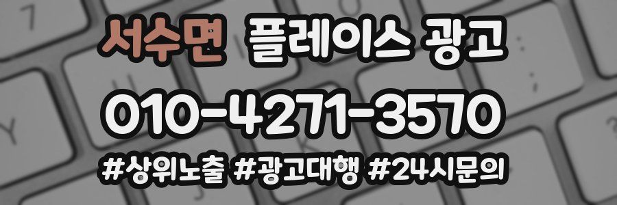 서수면 플레이스 광고