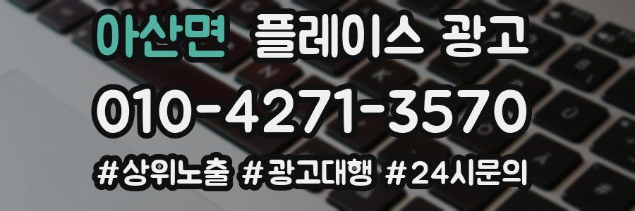 아산면 플레이스 광고
