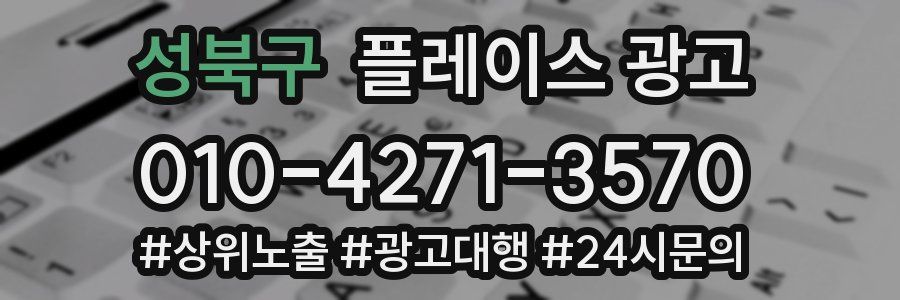 성북구 플레이스 광고