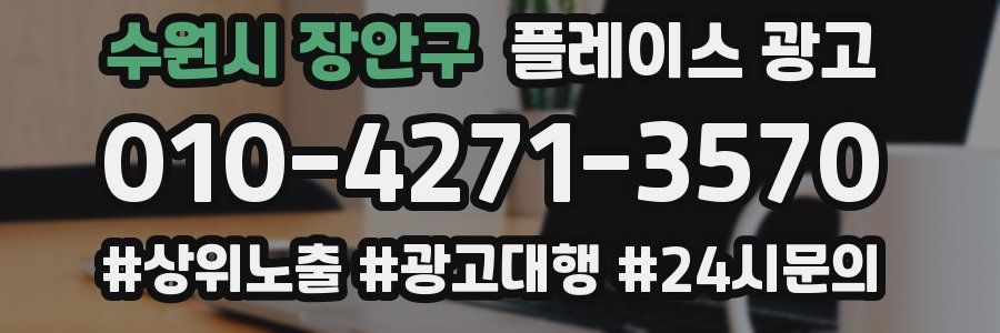수원시 장안구 플레이스 광고
