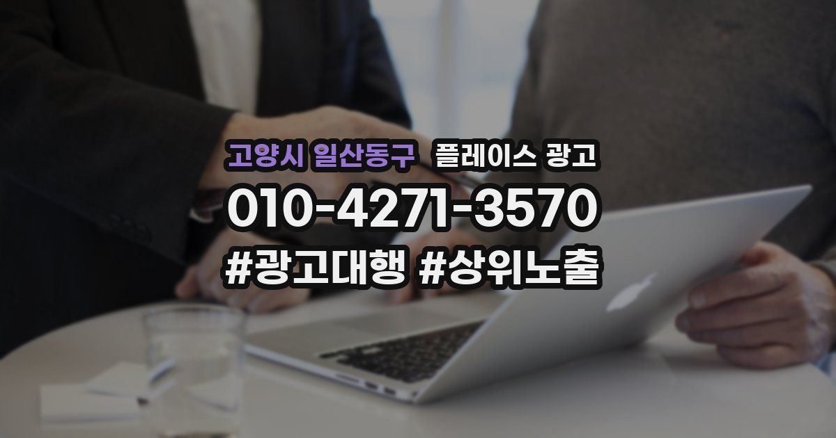 고양시 일산동구 플레이스 광고