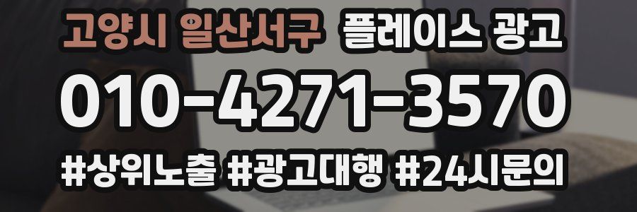 고양시 일산서구 플레이스 광고