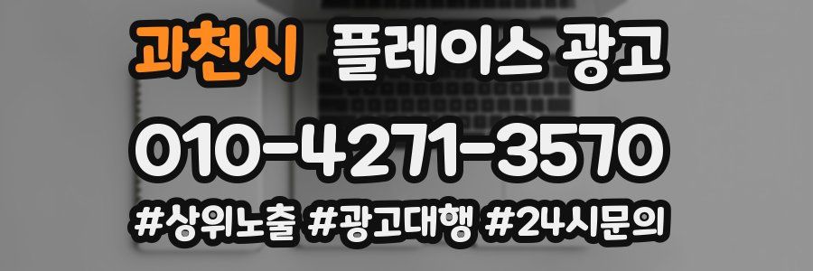 과천시 플레이스 광고