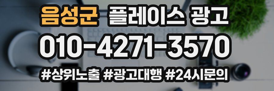 음성군 플레이스 광고