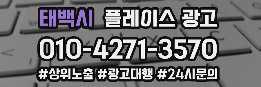태백시 플레이스 광고