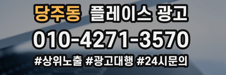 당주동 플레이스 광고