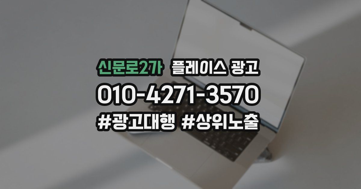 신문로2가 플레이스 광고