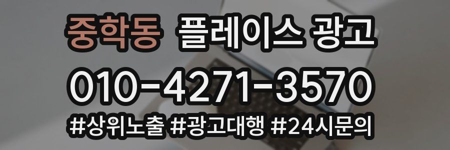 중학동 플레이스 광고