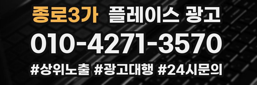 종로3가 플레이스 광고