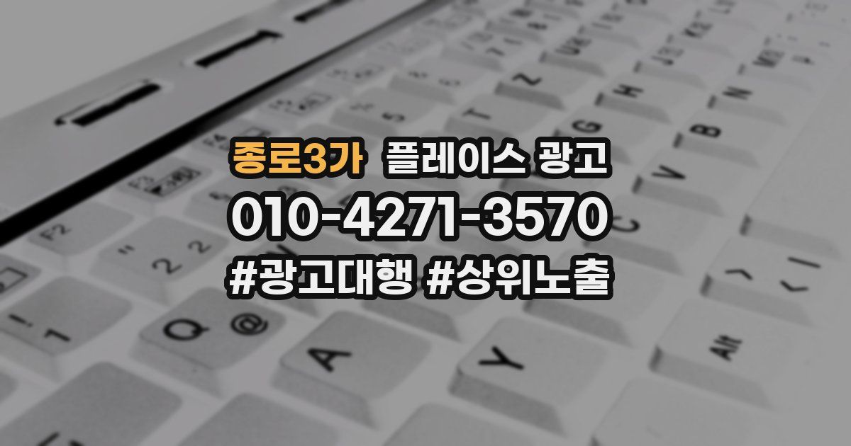 종로3가 플레이스 광고