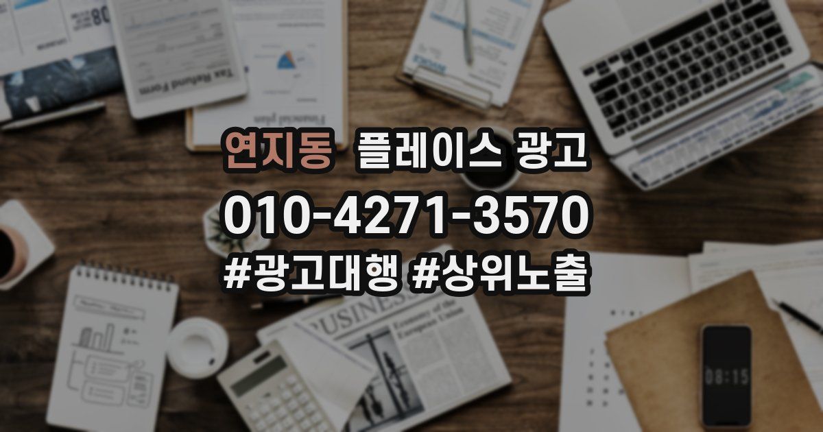 연지동 플레이스 광고