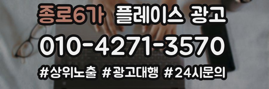 종로6가 플레이스 광고