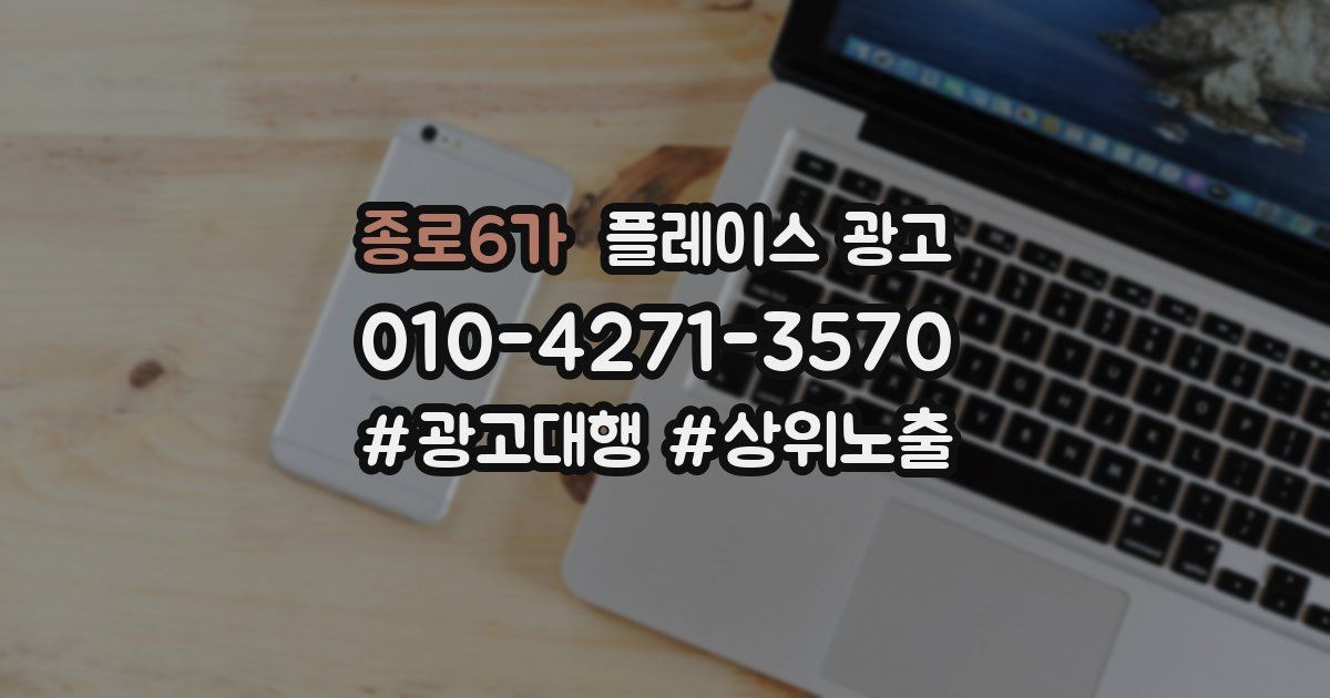종로6가 플레이스 광고