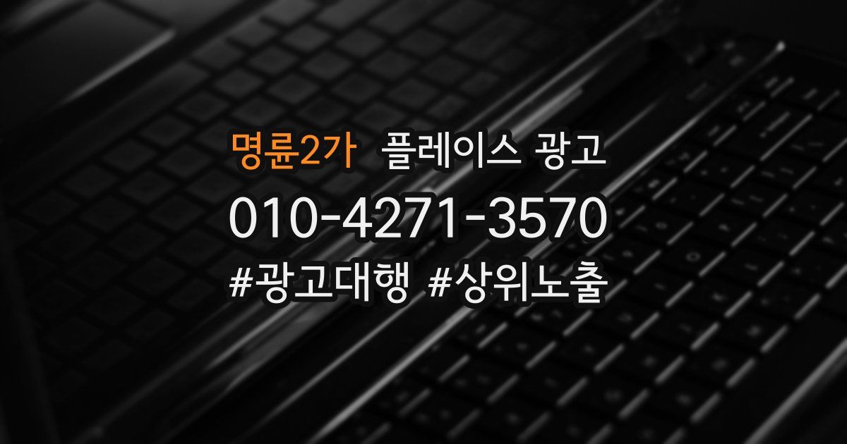 명륜2가 플레이스 광고