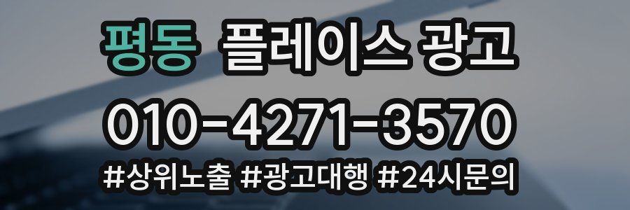 평동 플레이스 광고