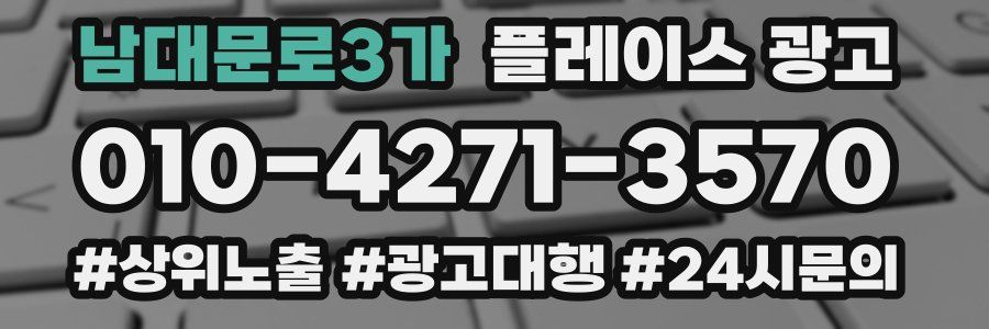 남대문로3가 플레이스 광고