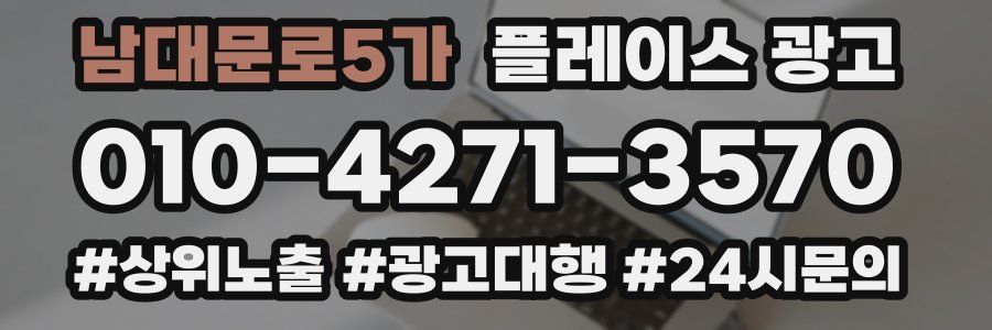 남대문로5가 플레이스 광고