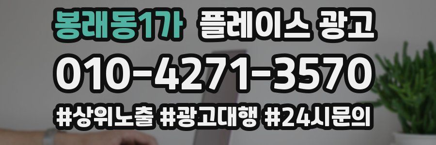 봉래동1가 플레이스 광고