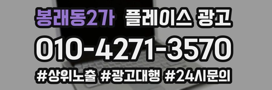 봉래동2가 플레이스 광고