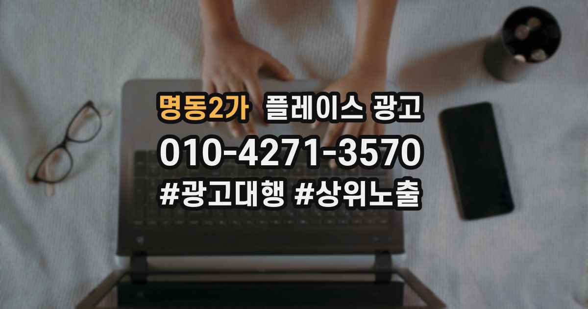 명동2가 플레이스 광고