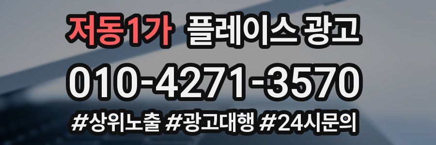 저동1가 플레이스 광고