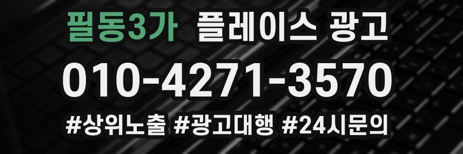 필동3가 플레이스 광고