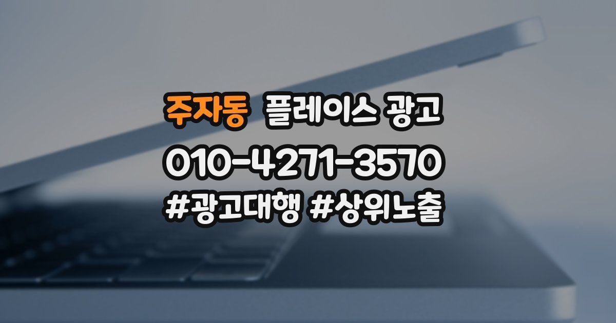 주자동 플레이스 광고