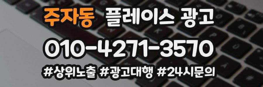 주자동 플레이스 광고