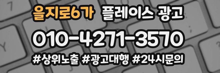 을지로6가 플레이스 광고