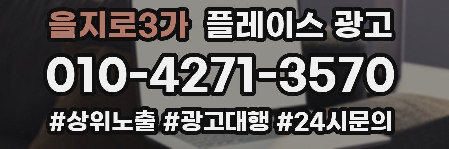 을지로3가 플레이스 광고