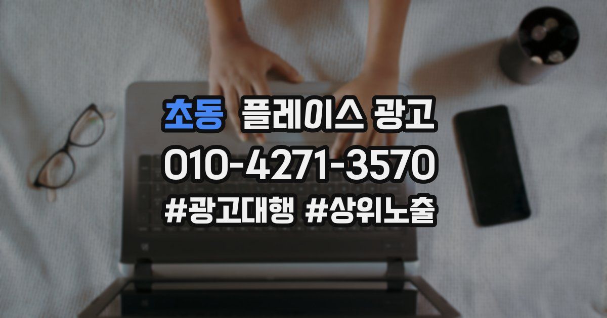 초동 플레이스 광고