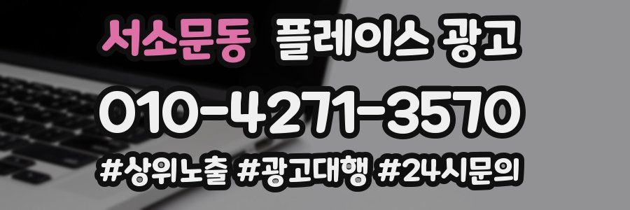 서소문동 플레이스 광고
