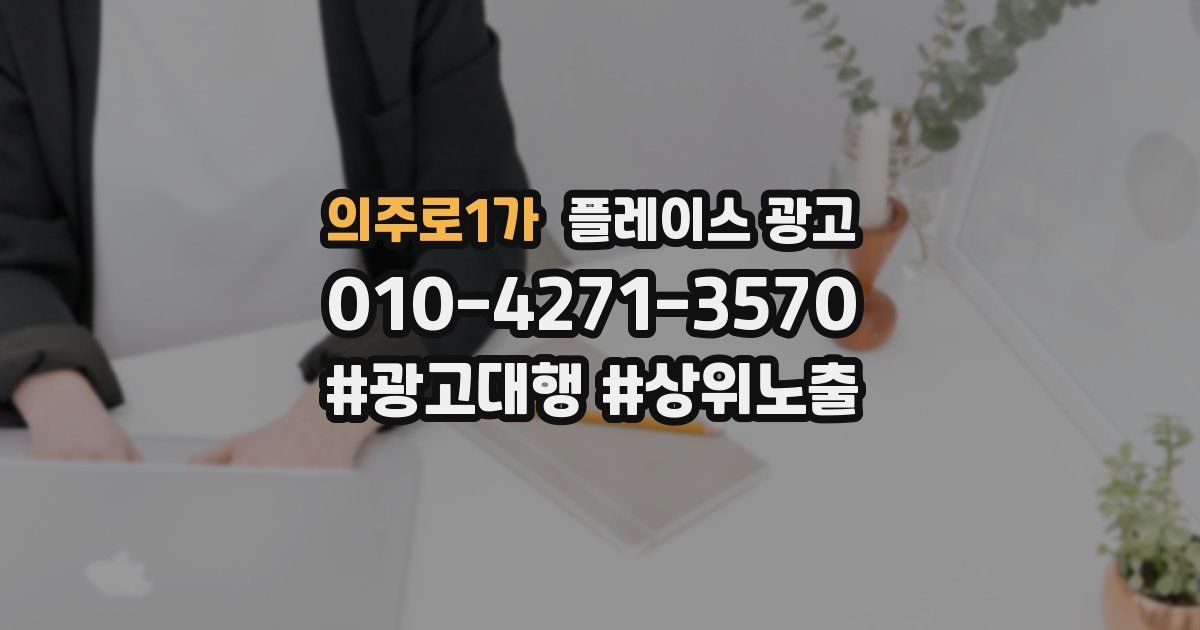 의주로1가 플레이스 광고
