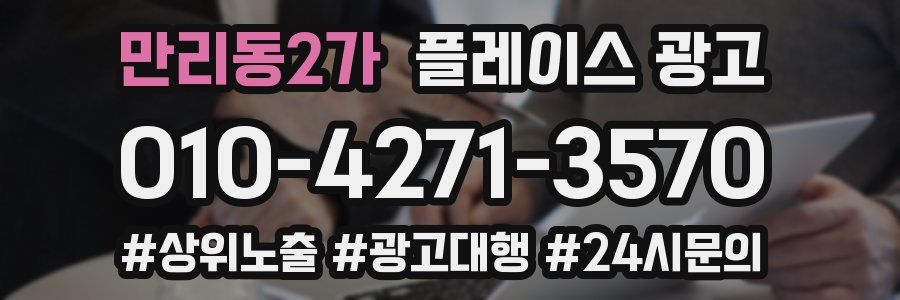 만리동2가 플레이스 광고