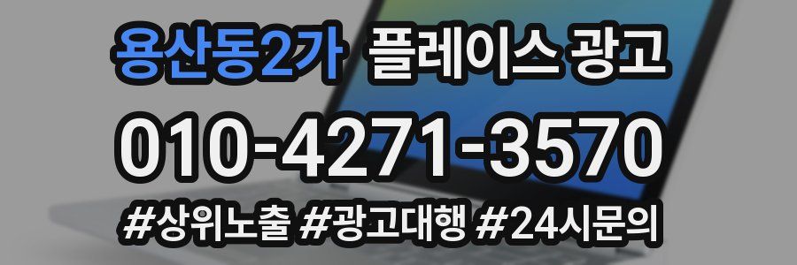 용산동2가 플레이스 광고