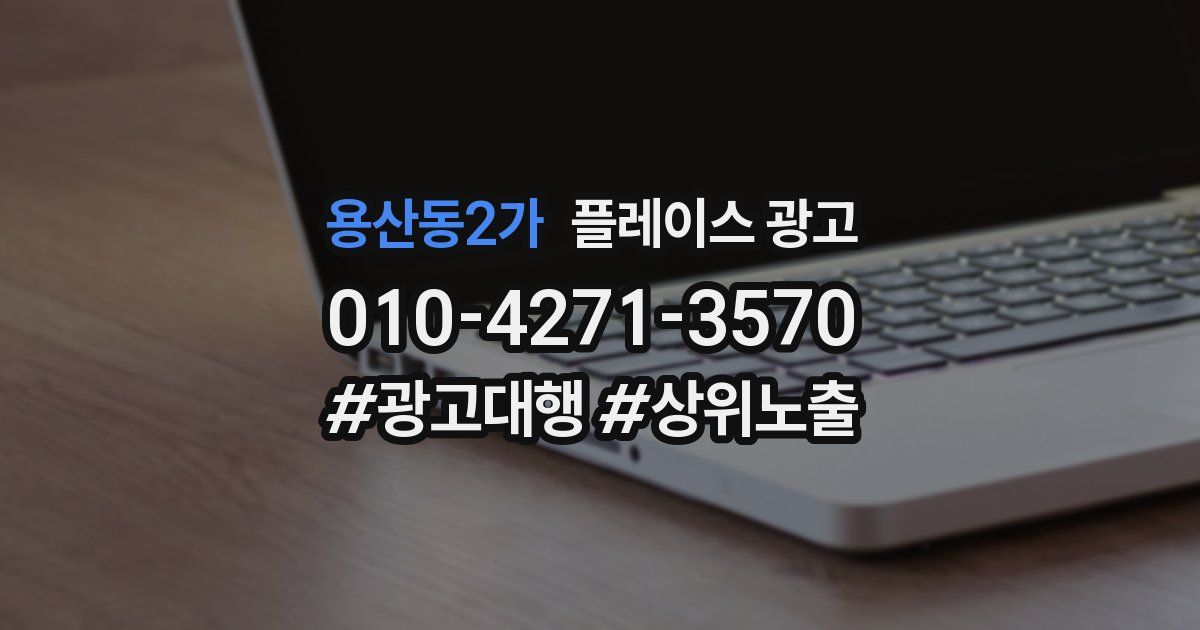 용산동2가 플레이스 광고
