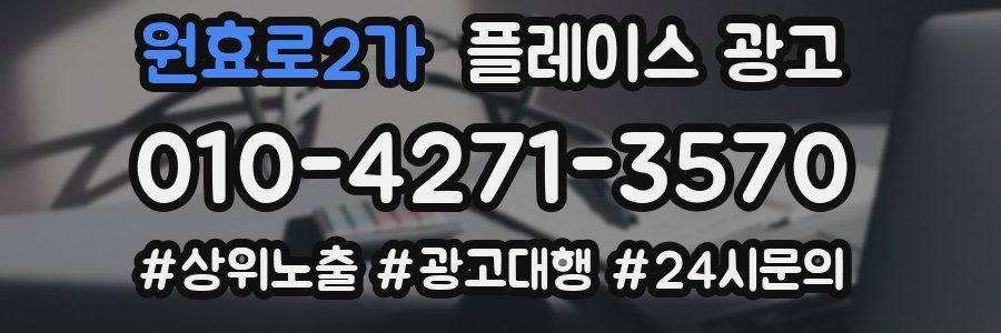 원효로2가 플레이스 광고
