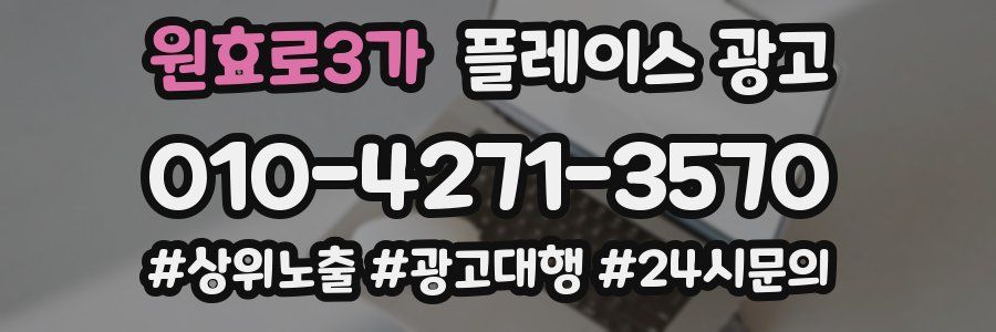 원효로3가 플레이스 광고