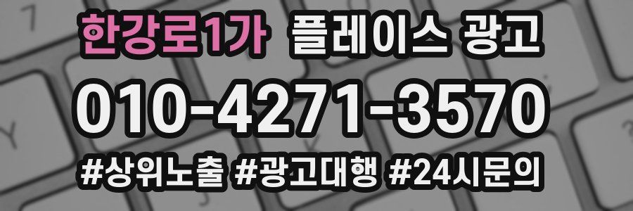 한강로1가 플레이스 광고