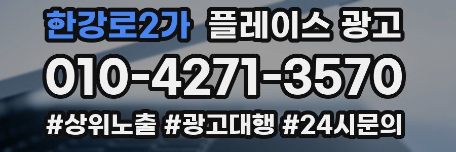 한강로2가 플레이스 광고
