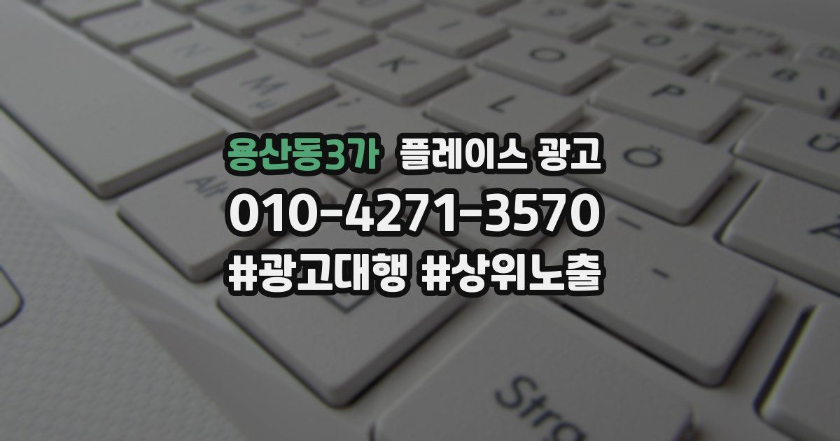 용산동3가 플레이스 광고