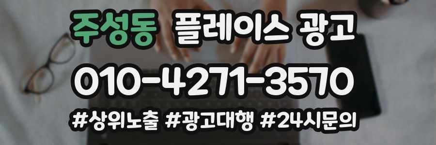 주성동 플레이스 광고