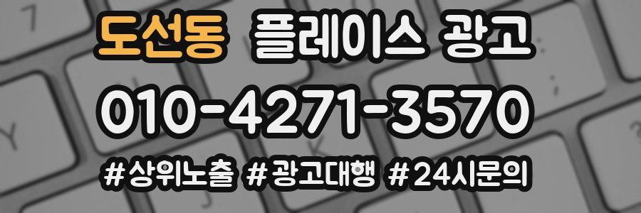 도선동 플레이스 광고