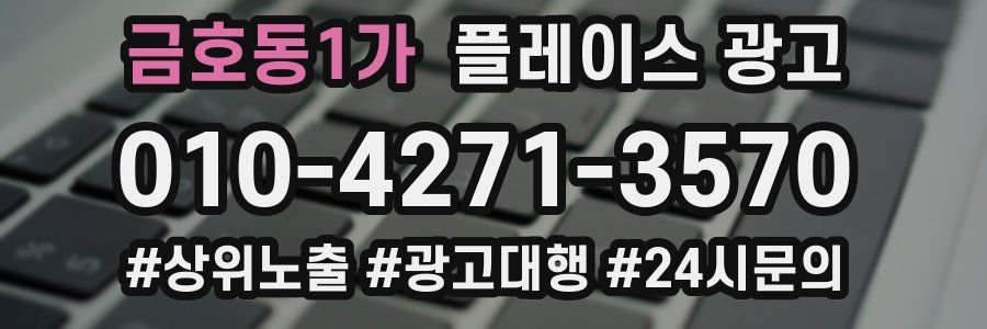 금호동1가 플레이스 광고