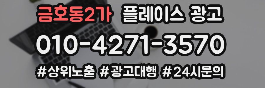 금호동2가 플레이스 광고