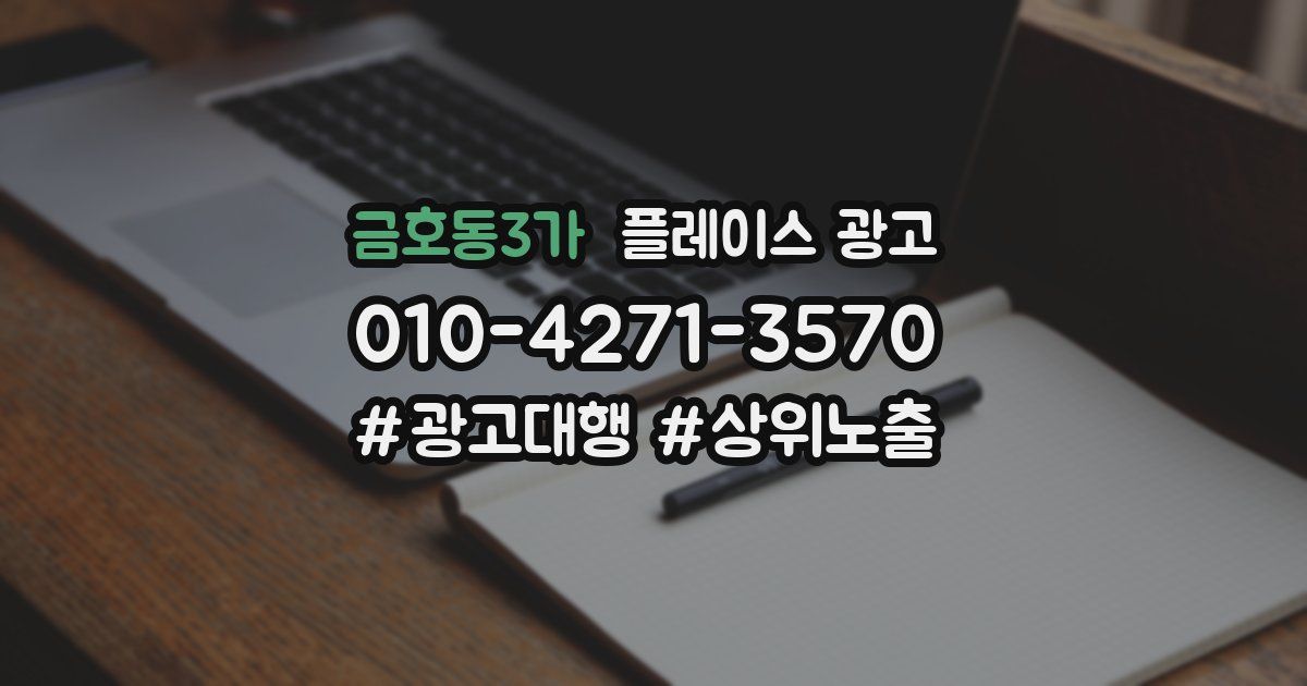 금호동3가 플레이스 광고