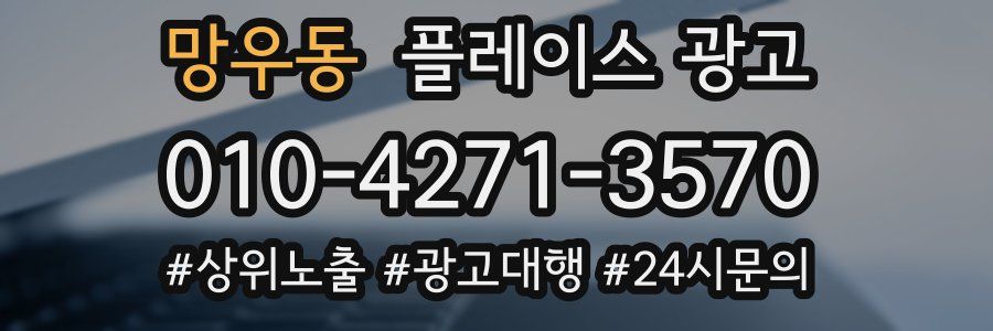 망우동 플레이스 광고